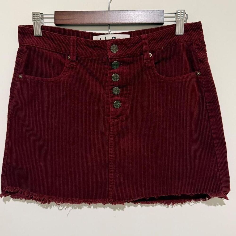 Burgundy Corduroy Skirt